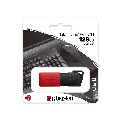 USB-накопитель, Kingston, DTXM/128GB, 128GB, USB 3.2, Красный