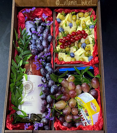 Подарочный набор с сыром и ягодами (алкоголь оплачивается отдельно), фото 2