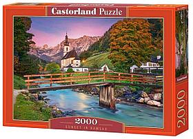 Пазл: Закат в Рамзау (2000 эл.) | Castorland Puzzle