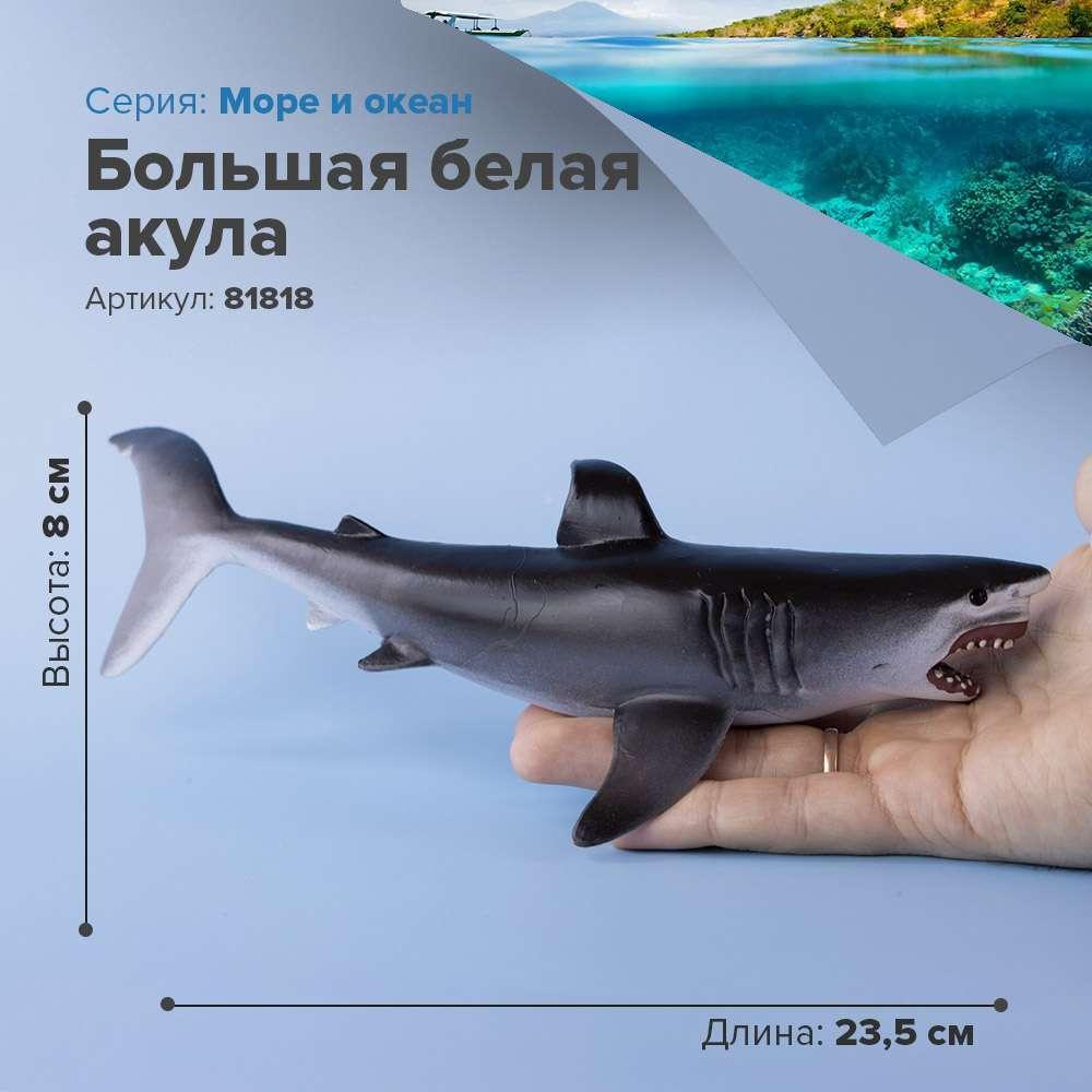 Derri Animals Фигурка Большая белая акула, 25 см. 81818