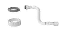 Гибкая труба 1 1/2" - Ø40/50мм, с конусной прокладкой, длина 740мм