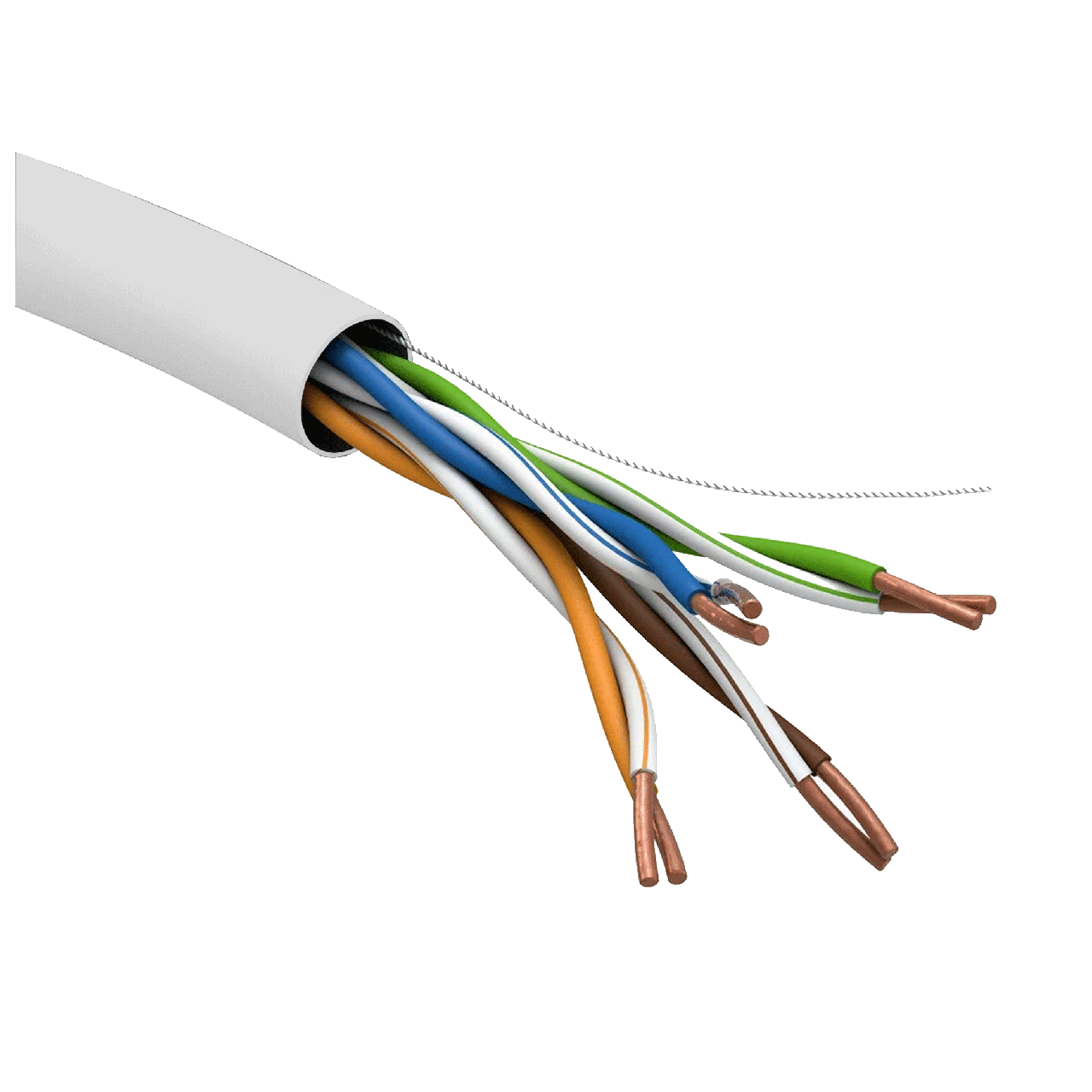 U/UTP (24 AWG), кат. 5E 4х2х0,48 серый PVC 305 м.