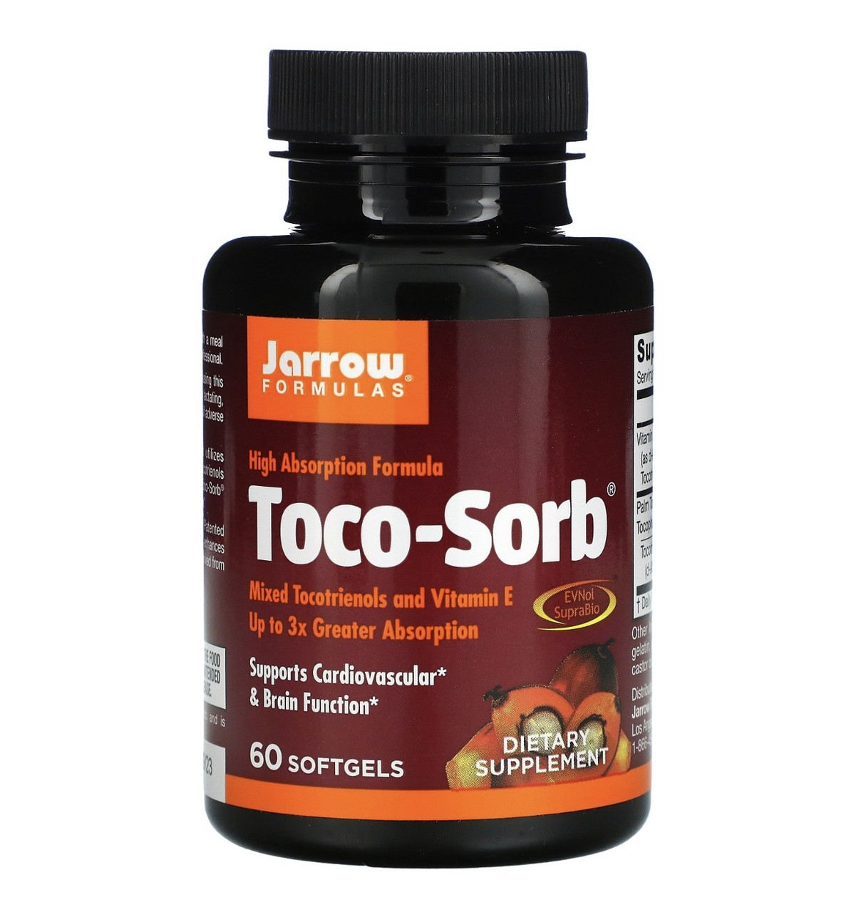 Jarrow formulas toco-sorb, смесь токотриенолов и витамина Е, 60 мягких таблеток - фото 1 - id-p108011398