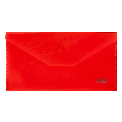 Папка конверт пластиковая на кнопке Hatber С6 224*119мм 180мкм - Красная - фото 2 - id-p108016163