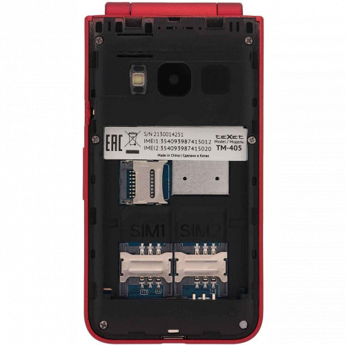 TeXet TM-405 Красный мобильный телефон (TM-405-RED) - фото 8 - id-p101279793