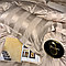 Комплект постельного белья однотонный из египетского хлопка с широкими сатиновыми полосами, фото 3