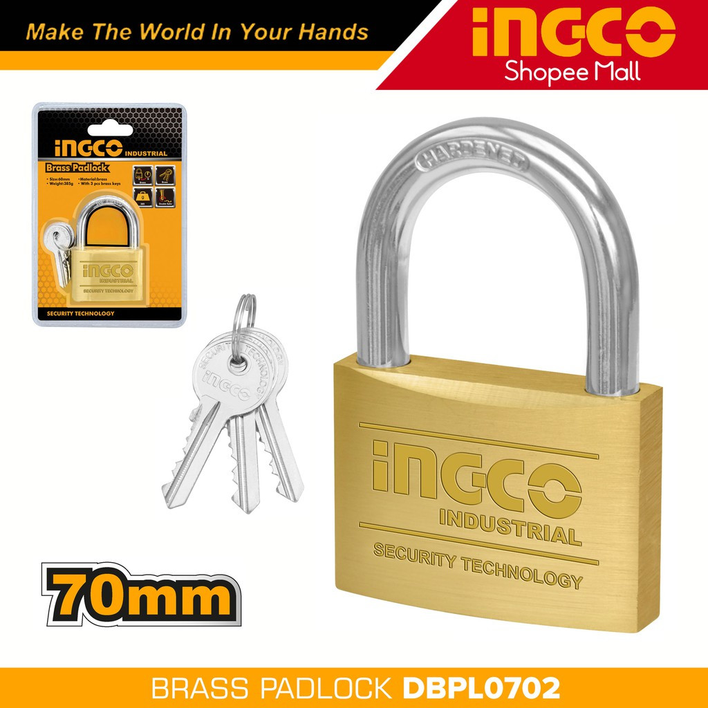 Замок навесной 70 мм INGCO DBPL0702 INDUSTRIAL