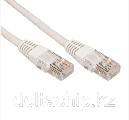 Шнур коммутационный, патч-корд U/UTP RJ45-RJ45, CAT 5e, 5м, PVC серый REXANT