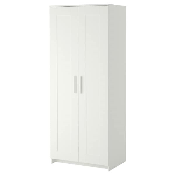 Шкаф платяной 2-дверный БРИМНЭС, белый 78x190 см - фото 1 - id-p108028719