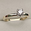 Золотое кольцо 16.5 р с бриллиантами  0.39 ct SI1-VS1/H  VG Cut, фото 5