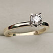 Золотое кольцо 16.5 р с бриллиантами  0.39 ct SI1-VS1/H  VG Cut, фото 6