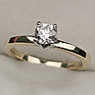 Золотое кольцо 16.5 р с бриллиантами  0.39 ct SI1-VS1/H  VG Cut, фото 8