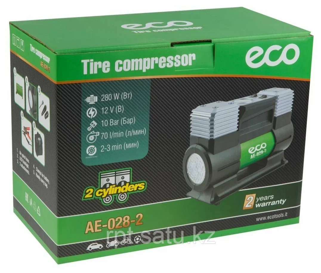 Автомобильный компрессор Eco AE-028-2 - фото 8 - id-p108032892