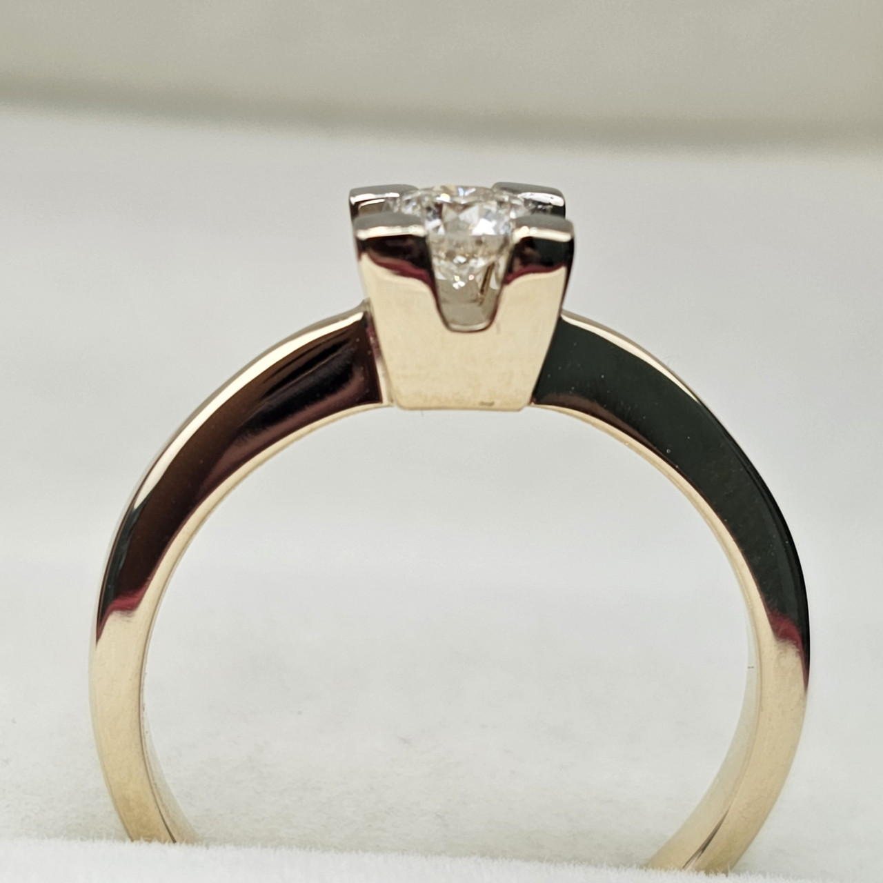 Золотое кольцо с бриллиантами 0.32 ct VS2/J VG Cut 18 р - фото 8 - id-p107988406