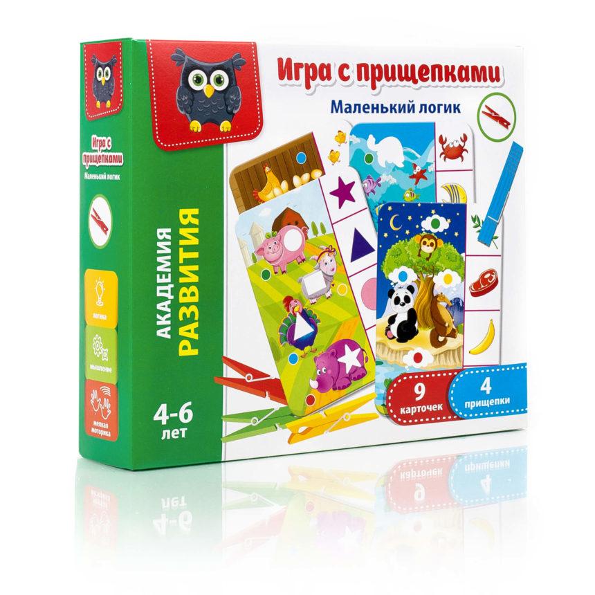 Игра с прищепками: Маленький логик | Vladi Toys