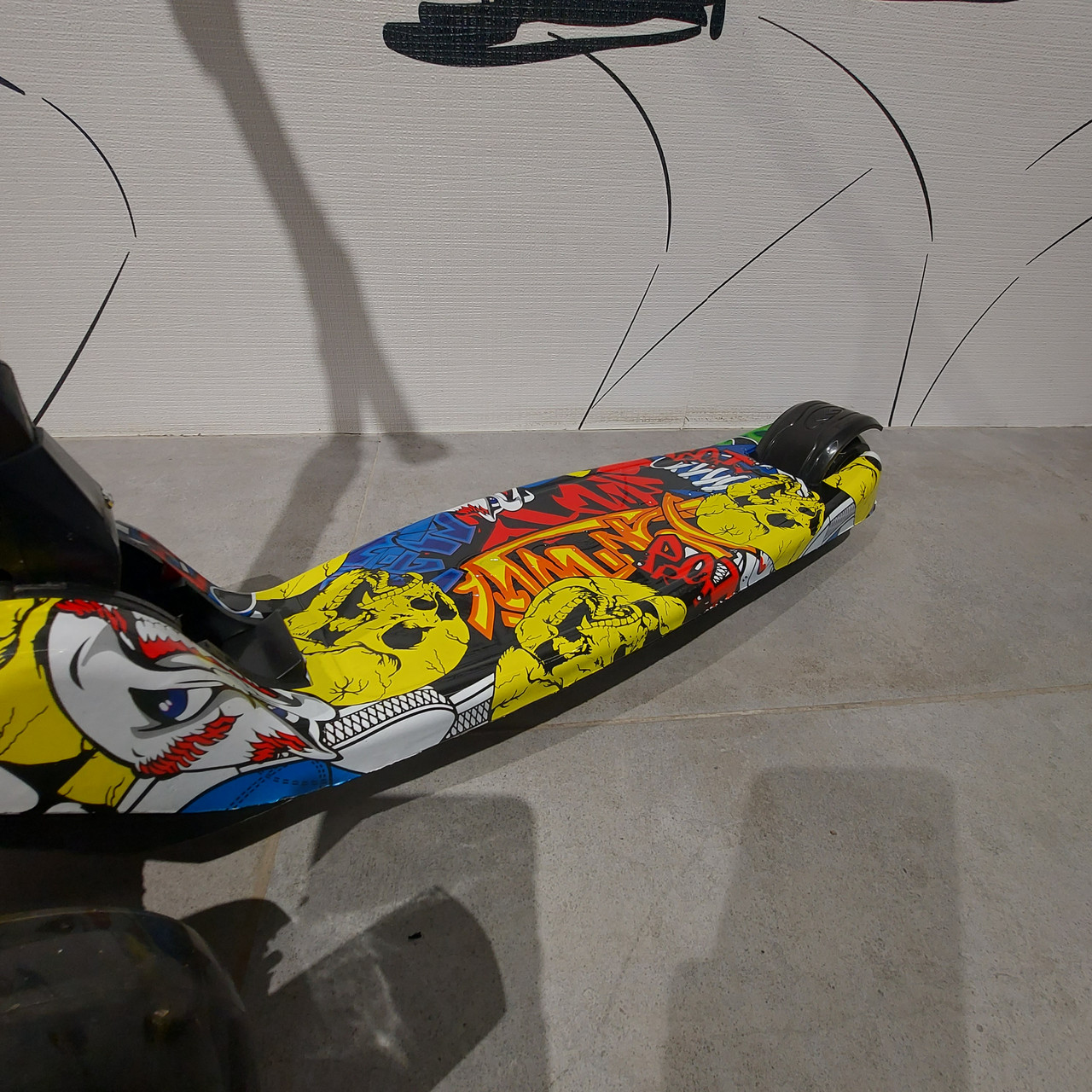 Складной Трехколесный детский самокат "Graffiti". Музыкальный с подсветкой. От 3 до 12 лет. - фото 7 - id-p108037722