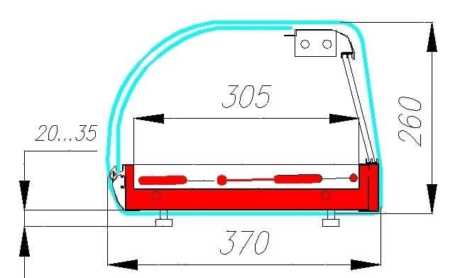 Тепловая витрина Carboma A37 SH 1,5-1 (ВТ-1,5)