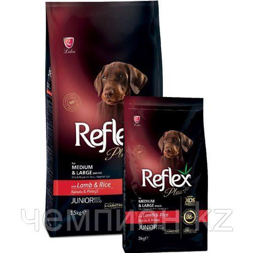 RFX102 ReflexPlus Junior Medium & Large Lamb, корм для щенков средних и крупных пород с ягненком, уп.3кг.
