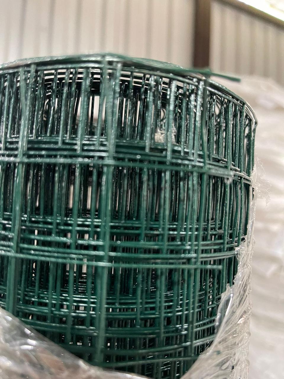 Сетка металлическая с полимерным покрытием 25х25мм, Ø 0,8 мм 1х10 м