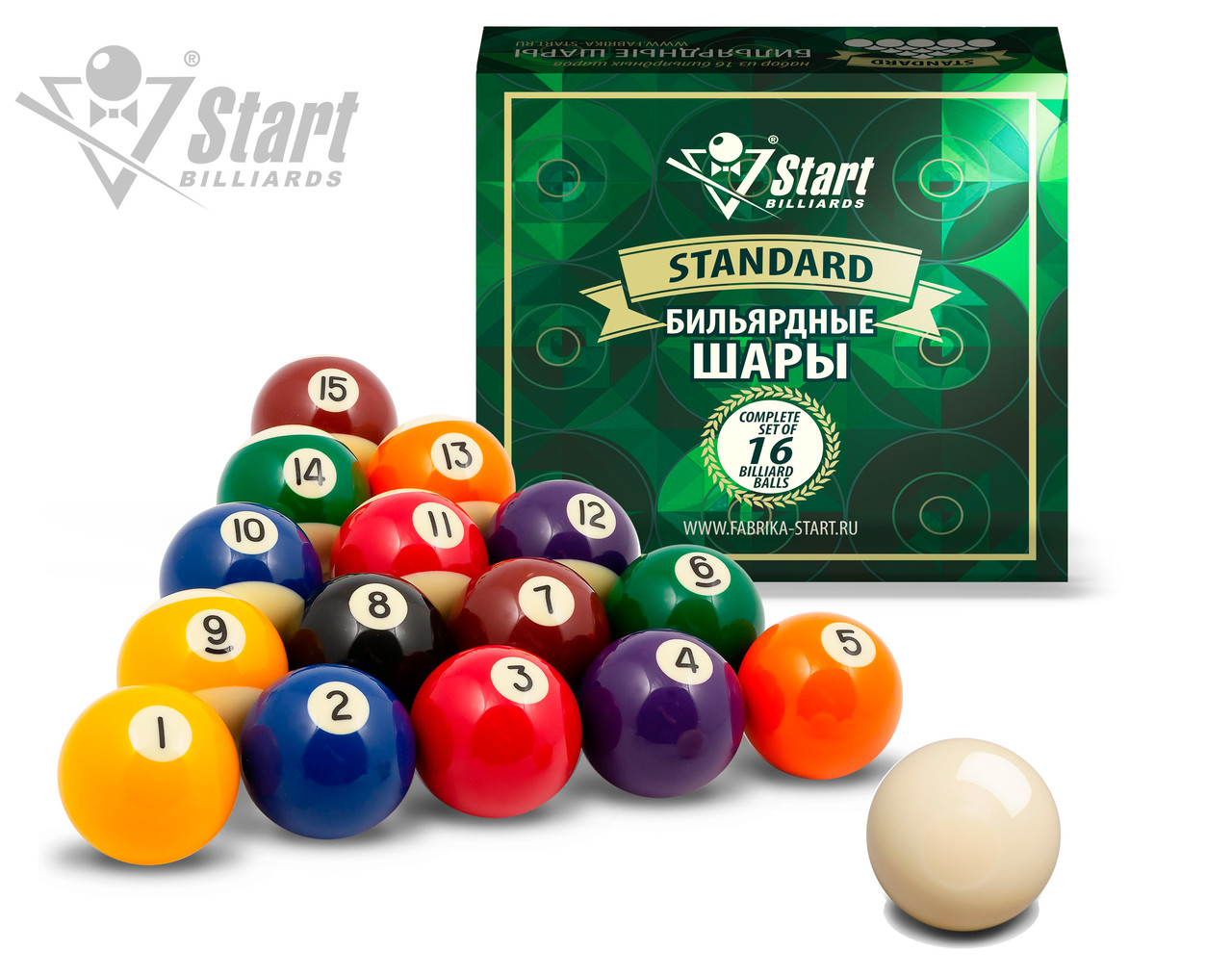 Бильярдные шары для бильярда Start Billiards Standard 57,2 мм - фото 2 - id-p108042328