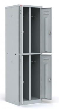 Двухсекционный металлический шкаф для одежды ШРМ - 24 - фото 2 - id-p108042491