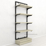 Кронштейн для полки стеллажа. Для полок из ДСП и стекла. Правый. L -370 мм. "Легкая серия", фото 2