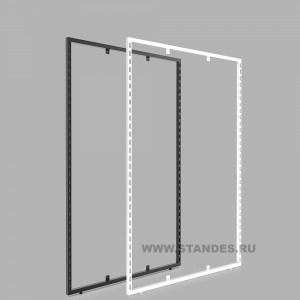Рама перфорированная для каркаса островного стеллажа. Ширина 1020 мм. Легкая серия