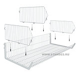 Стеллаж островной четырехсторонний с проволочными корзинами. Задние стенки ДСП . Лёгкая серия LS-2-25, фото 7