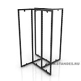 Островной торговый стеллаж четырехсторонний с полками и задними стенками, Легкая серия  LS 2-21, фото 2