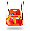 Пластиковое сиденье для качели с фиксацией красно-желтое, фото 2