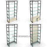 Стеллаж пристенный со стеклянными полками. Легкая серия LS 1-10, фото 2