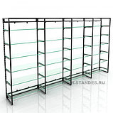 Стеллаж пристенный со стеклянными полками. Легкая серия LS 1-10, фото 5