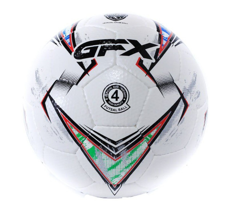 Футбольный мяч белый красный GFX-141