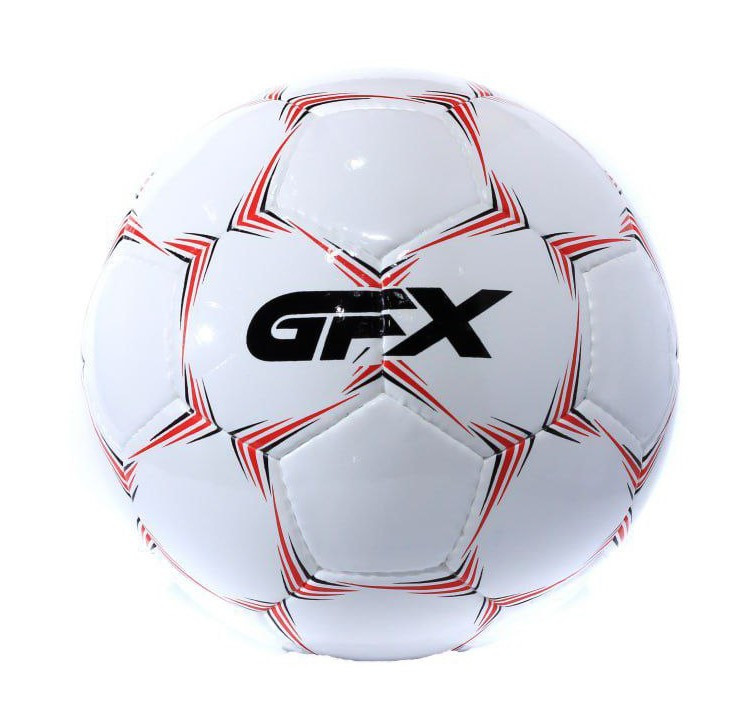 Футбольный мяч белый красный GFX-104