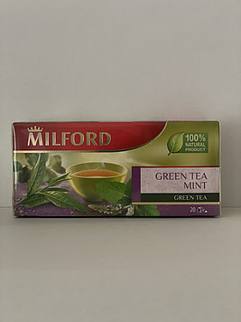 Пакетированный зелёный чай с мятой Милфорд, MILFORD GREEN TEA MINT