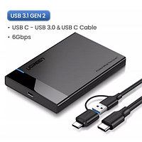 Сыртқы USB-C қатты дискінің корпусы 3.1 Gen 2 SATA 2.5" US221 (60735) UGREEN