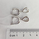 Серьги из серебра с фианитами Италия J693, фото 3