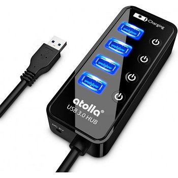 USB 3.0 4 port HUB ATOLLA с дополнительным питанием