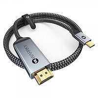 Кабель USB 3.1(m) Type C на HDMI, 1.8m, 4K, 30Hz, Warrky