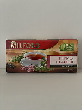 Черный чай Милфорд MILFORD чабрец - цветки вереска, пакетики 20 шт