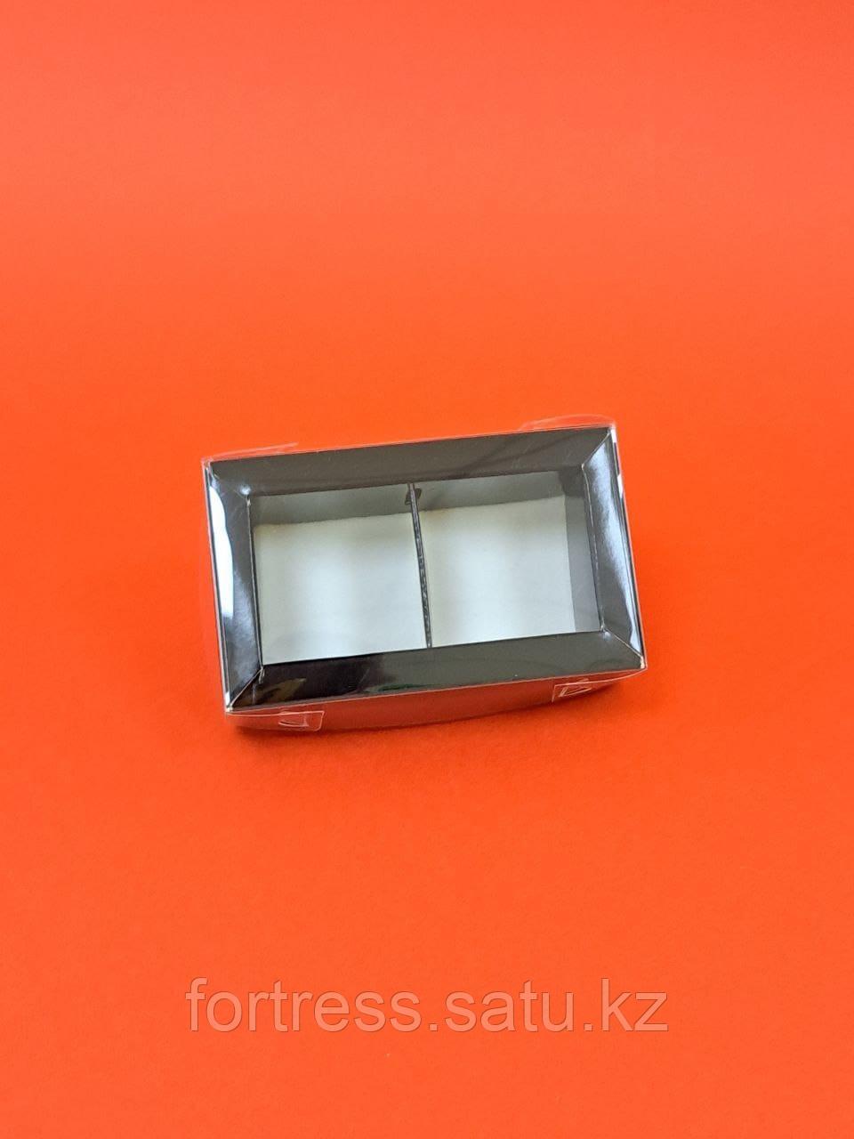 Коробка крышка+дно внешний размер 10*6*3см с ячейками 4шт с печатью(8*4*3) внутренний размер