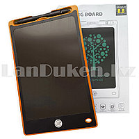 Детский портативный планшет для рисования со стилусом 8.8 дюймов оранжевый