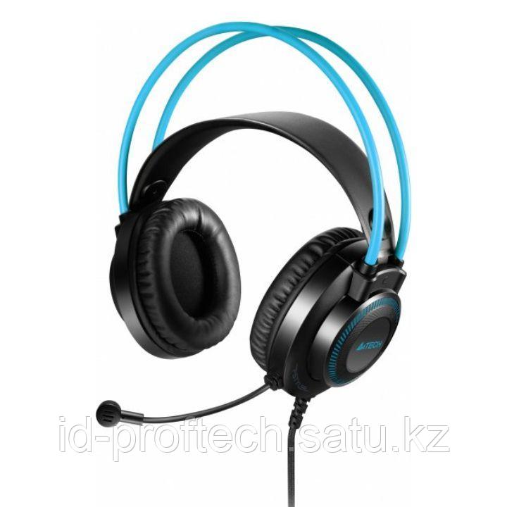 Наушники+микрофон A4tech FH200U-Blue Fstyler USB, 20Hz - 20KHz, 16Ohm, 180cm - фото 1 - id-p108056884