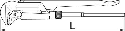 Ключ трубный (шведский тип), угол 90° - 480/6 UNIOR 601481 - фото 2 - id-p108073664