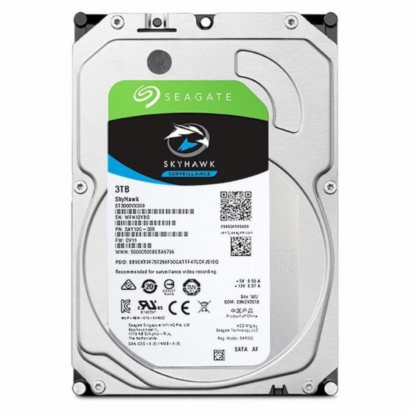 3Tb Seagate SkyHawk (ST3000VX009) 7200rpm, SATA 6Gb/s, 256Mb 3.5" - фото 1 - id-p105506164