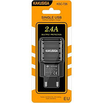 Адаптер Евровилка 220V на 1xUSB 2.4A/5V (KSC-726) KAKU, фото 2