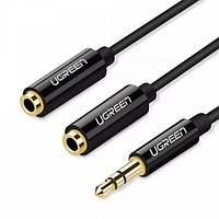 Audio(m) 3.5mm - 2*Audio(f) 3.5mm кабелі (құлаққапқа арналған сплиттер) AV134 (20816) UGREEN