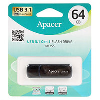 USB-накопитель, Apacer, AH355, AP64GAH355B-1, 64GB, USB 3.1, Черный, фото 4