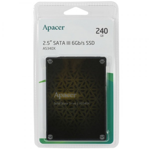 Твердотельный накопитель SSD, Apacer, AS340X AP240GAS340XC-1, 240 GB, SATA, 550/520 Мб/с - фото 3 - id-p105506183