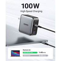 Зарядное устройство на 3xUSB C+1xUSB, 100W, QC4.0/PD3.0, Gan X CD226 (40747) UGREEN, фото 3